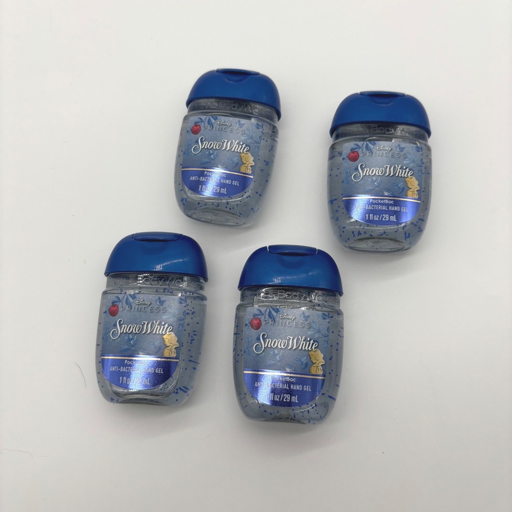 Bath & Body Works Hand Sanitizer 1 oz Blue Snow White Disney Princess 4pk - Picture 2 of 3